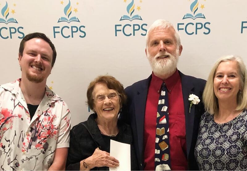 Dan and his family at his retirement ceremony