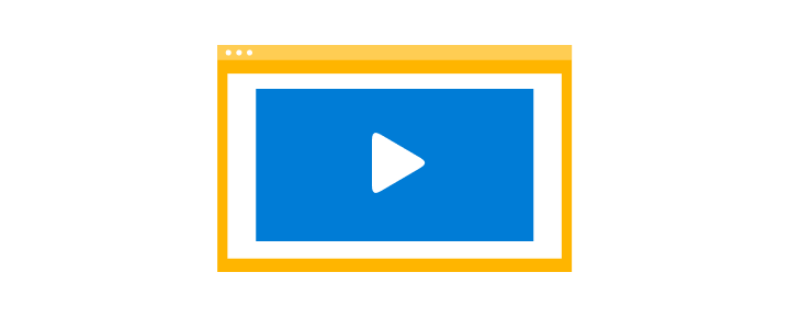 Screen with Play button illustration